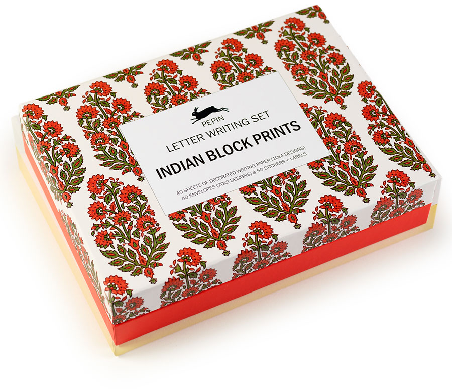 The Pepin Press - Letter Writing Sets - INDIAN BLOCK PRINT -