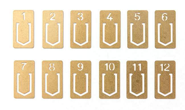 BRASS CLIPS Number Traveler's Company